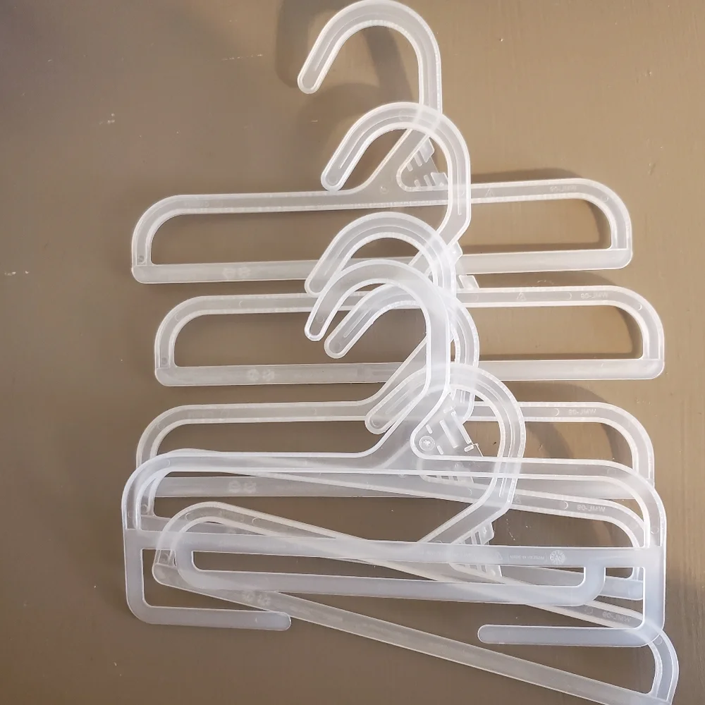 Six small hangers for scarves, ties, leggings, other small clothing, accessories